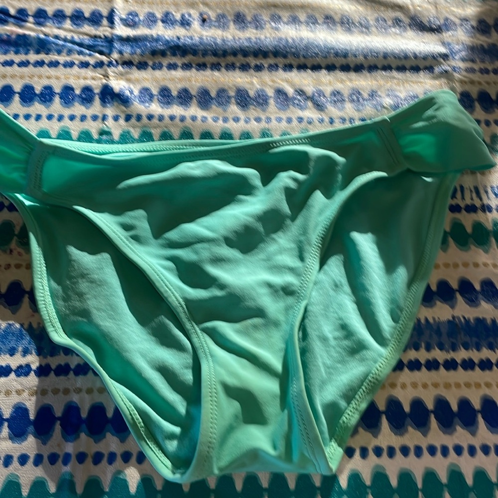 Aqua colored bikini bottoms